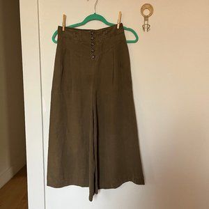 Anthropologie Oceanside Wide Leg Linen Pants XS